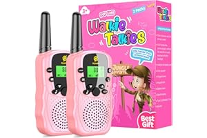Qukir Girl Gifts for 3 4 5 6 7 8 Year Olds, Walkie Talkie Kids Toys for 3-10 Year Old Girl Birthday Gifts Outdoor Toys Sensory Toys Learning Resources Garden Toys Outdoor Games for Kids Light Pink