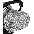 MAKINGTEC Universal Stroller Caddy Accessories All-in-One Baby Organizer with Insulated Pocket,Capacity for Diapers, Toys & Snacks, Dark Gray