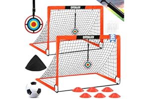 CATCHLUCK Football Goals for Kids, 4x3ft Pop Up Goals with Net, Targets, Cones, and Carry Bag