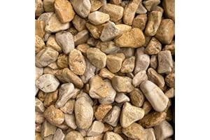GRANULATI ZANDOBBIO Ciottoli Sassi Giallo Mori Decorativi per Giardino Vasi Aiuole Granulometria 15-25mm Confezione 25kg