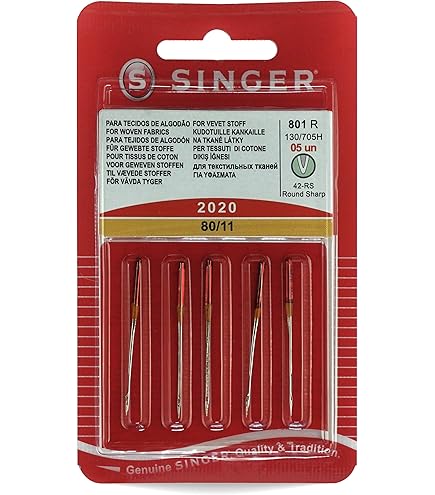 Kit Aghi Per Macchina Da Cucire Singer - 5 Pezzi Misti (80,90,100) - Universal/Standard - Per Tessuti Leggeri E Pesanti - Foto 5