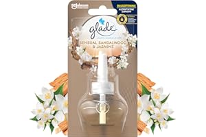 Glade Zapas do Elektrycznego Odświeżacza Powietrza, Electric Scented Oil o Zapachu Sensual Sandalwood & Jasmine, Długotrwały Zapach, 20 ml