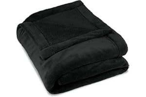CelinaTex Flauschige Kuscheldecke 150 x 200 cm schwarz Decke Sofa warm Wohndecke weich Mikrofaser Fleece Oeko-TEX Montreal