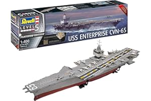 Revell- USS Enterprise CVN-65 Modellino Fedele all'originale per esperti, Colore Non Laccato, RV05173