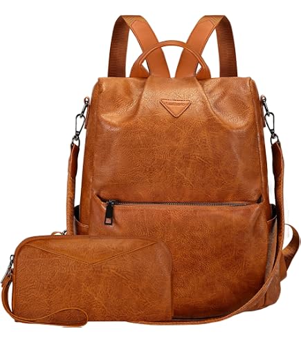 CLUCI Zaino da donna alla moda, in pelle, elegante, grande zaino da