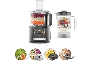 Kenwood Multipro Compact FDP31.170GY, Robot Tritatutto da Cucina con 2 Velocità + Pulse in dotazione Frullatore da 1,2L, Ciotola da 2.1L, per Tritare, Grattugiare e Impastare, 800W