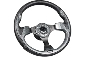 GONMOT 12.5"Marine Boat Steering Wheel with 3/4" Tapered Shaft，Rust-proof Carbon Fiber Steering Wheel for Most Marine boats,Vessels,Yachts,Pontoons Boat