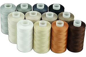 ‎SIMTHREAD Simthread Baumwoll Nähgarn Quiltgarn für Nähen und Quilten Maschinen - 550 Yards/Spule, 12 Neutral Farben