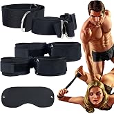 Bed Binding Set &ndash; Adjustable BDSM Kit, Fancy Mask, Clamp, Women's Binding Straps | Fantasy Games for Couples