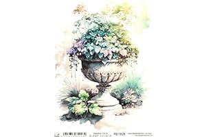 Josys Bastelmärchen Reispapier A4 Strohseide Decoupage Serviertentechnik Garten Blumen RE1926