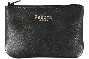 ASSOTS Genuine Soft Real Leather Zip Top Coin Purse for Women Accessory Mini Pouch