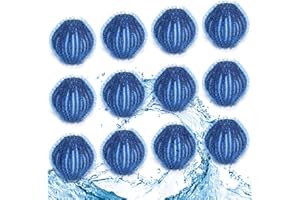 MAGIHO Attrape Poils Machine a Laver, 12 Pièces Anti Poil Machine à Laver, Boule Anti Poils Machine a Laver pour Chien Chats Poils d'Animaux Vêtements Literie - Bleues