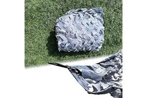 DZHTUF Professionelles Tarnnetz, graue Bulk-Rolle Tarnung Net,2x3m,3x5m,4x6m Jagdschattennetz, Armee Camo Netz, Schießsport-Themenparty-Dekoration,Sonnenschutz Camouflage Netz,Grey-2x3m(78.74*118.11in)