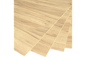 BAUSTOFFHANDELSHOP Hartfaserplatte Rückwandplatte 3mm HDF ZUSCHNITT auf Maß (100 x 50cm, HDF 3mm / Eiche astig)