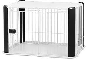 IRIS Hunde-Laufgehege aus Draht, schwarz