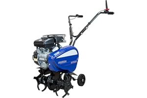 Hyundai Motoazada Gasolina HY-HYTw300 – Motor 99cc 2HP – 42cm Ancho Trabajo con 24 Fresas Ø – Embrague por Correa – Transmisión por Cadena Desmontable – Cultivador Huerto y Jardín