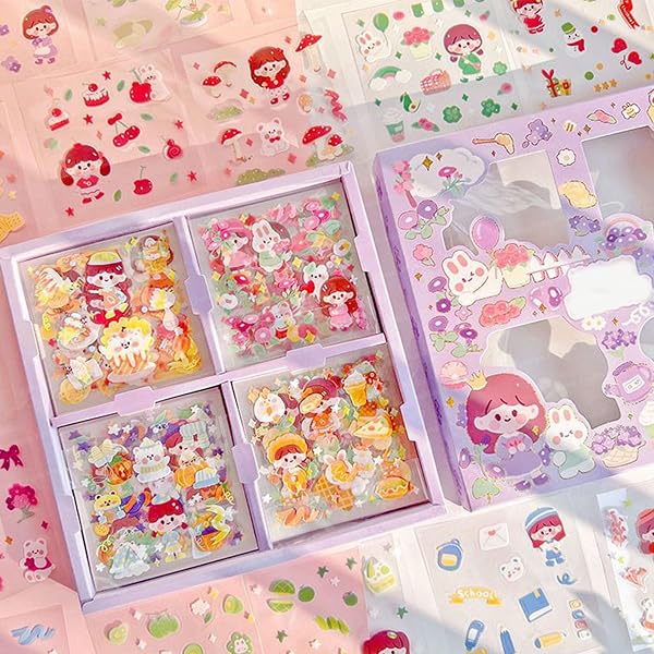 3 Sets (18 Blatt) Blumen-Aufkleber Transparent – Kawaii Stationery Für Planer, Scrapbooking & Tagebuch