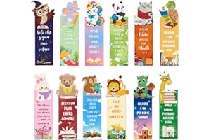 BETESSIN 24pz Segnalibri Frasi Motivazionali Segnalibri Animali per Bambini Segnalibro Particolare Regalo Compleanno Natale Laurea per Bambini Amici Studenti