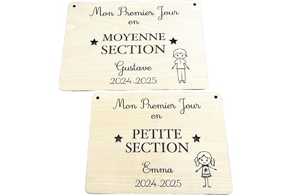 Pancarte rentrée scolaire en bois mon premier jour d'école, carte étape enfant bébé, mon premier jour d'école