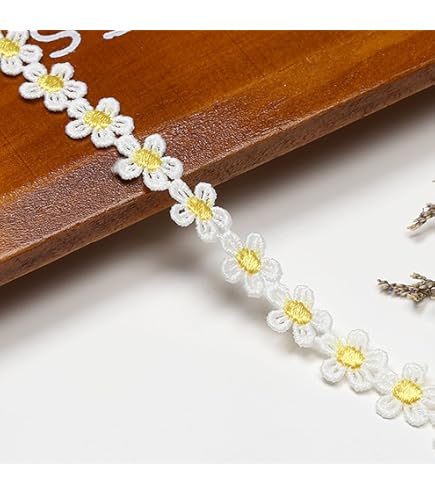 Nastro Pizzo Fiori Colorato - 15 Yards, Decorativo Per Cucito, Artigianato E Matrimoni - Foto 11