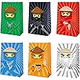 15 PCS Party Favor Bags for Ninja Birthday Party Supplies, Ninja Party Gift Goody Treat Candy Bags for Party Favors