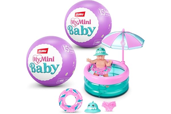 My Mini Baby série 2 de ZURU, Capsule mystère à Collectionner, bébé Miniature réaliste, Jeu et Accessoires (2 Capsule)