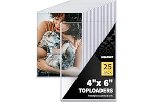 HYARUAT 4x6 Toploader - Durable Hard Plastic Sleeves, Sheet Protectors for Photo Cards, Kpop, Post and Trading Cards (25-Pack)