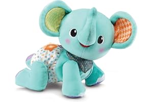 VTech Crawl with Me Elephant, Baby Music Toy for Sensory Play, Educational Toys with Numbers and Colours, Interactive Toy for Toddlers, Musical Toy for Boys and Girls 9 Months +, English Version