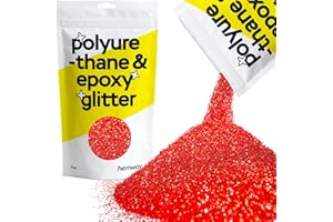 HEMWAY Purpurina para resina cristales metálicos rojos para manualidades con epoxi copos finos vasos cera derretida 100 g/3,5 oz