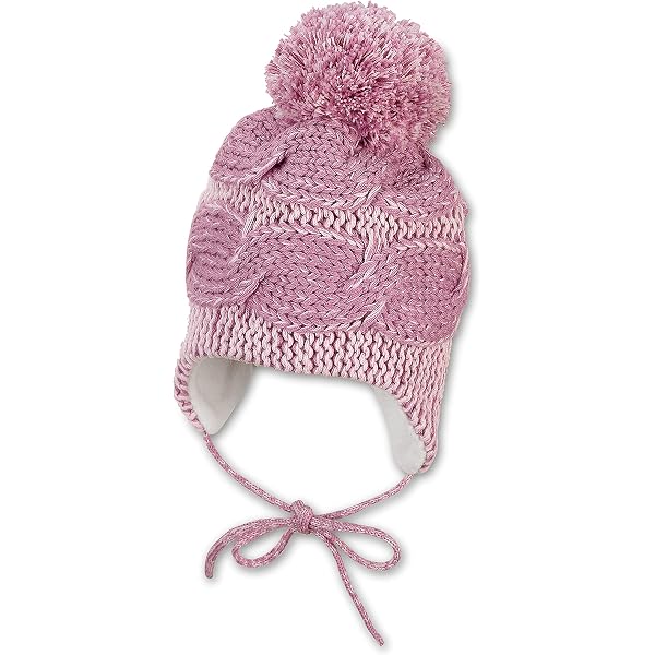 Sterntaler Baby-Mädchen Strickmütze Mit Zopfmuster & Pompon – Kuschelig Und Gefüttert