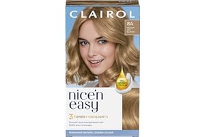 Clairol Nice'n Easy Crème Permanent Hair Dye, 8A Medium Ash Blonde