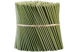 Danilovo Świece stożkowe z wosku pszczelego (zielone) - świece cerkiewne stożki do modlitwy, rytuału, Bożego Narodzenia - bez sadzy, bez kapania, wysokie, giętkie, N100, wysokość 16,5 cm, Ø 5,7 mm