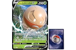 BB-Toy-Trades TCG PKM Trading Card XXL Black Star Promo Card Hisui Lektrobal V SWSH294 - German - Fullart Holo Mega Jumbo Oversize Single Card with BB-Toy-Trades Sleeve (Hisui-Lektrobal V DE)