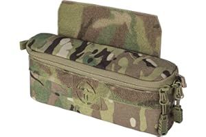 TOPTACPRO Pochette de vidange Tactique Pochette Admin Pochette d'organisation d'outils Utilitaires pour Gilet Airsoft Paintball Drop Pouch 500D Nylon