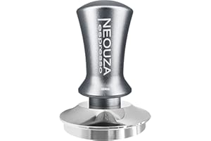 NEOUZA, Pressino per caffè espresso a molla, per macchinetta del caffè, da 58 mm, autolivellante, antiaderente, impugnatura raffinata, base piatta in acciaio inossidabile