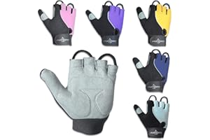 Globaleather Gel Pad Lite Wheelchair Glove - Purple (Large) - Hardwearing, Padded Breathable Leather for Great Grip, Protection, Comfort & Durability