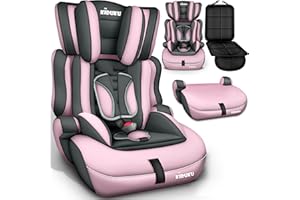 KIDUKU® Kindersitz 9-36 kg (1-12 Jahre) mit Kindersitzunterlage - Autositz ECE R129/03, Gruppe 1/2/3 Autokindersitz Kinderautositz