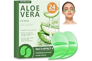 DIVIDERMY 24 Paia Patch Occhi, Contorno Idratante Patch, Maschera Occhi Eye Mask, Donne e Uomini, Cura Degli Eyes, Maschera Eyes Idrata, Nutrizione Della Pelle Circostante, Verde