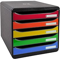 Exacompta Set de tiroirs de bureau Big-Box Black Office 4 tiroirs Noir - La Poste