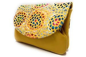 Lugupell Monedero para Mujer, Hecho a Mano en España, Piel de máxima Calidad Muy Suave al Tacto, Pequeño y en Formato Corto, Cartera para Mujer. Gaudi Color Mostaza