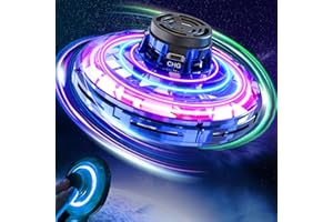PEKOIU Flying Spinner Mini Drone, Infinity UFO Mini Drohne für Kinder Erwachsene, Fliegender Boomerang Orbi Neovany Fidget Spiner Spielzeug, Coole Sachen Geschenk für Jungen Mädchen Teenager 8 9 10+ Jahren