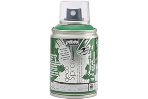 PEBEO Pébéo - Peinture Acrylique en Spray - Pour la Décoration Multi Supports en Intérieur et Extérieur - Base Eau, Faible Odeur - 100 ml - Finition Mate - Coloris Vert Noël