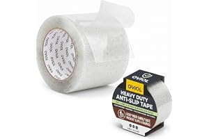 OVIOL Anti Slip Tape for Stairs, Non-Slip Anti Skid Tape for Stairs Waterproof for Other Slippery Surfaces, 80 Grit, Heavy Duty 2 Inch X 16.4 Foot (TRANSPARENT, PACK OF 1)