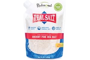 Redmond Real Salt Fine, sacchetto di ricarica da 454 g - sale marino puro, naturale, originale dello Utah, non trattato, di granulometria media, ricco di minerali