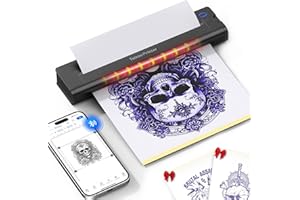 EXTOLINK Tattoo Stencil Drucker, Wireless Tattoo Printer mit 10Pcs Tattoo Paper für Tattoo Designer, Portable Nanotechnologie Tattoo Maschine Set für Phone, iPad & PC, A41