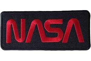 ELLU NASA Iron Sew On Patch Badge for Astronaut Space Fancy Dress Costume Jacket Bag