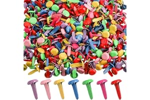 BSTHP Fermacampioni Scrapbooking, 100 Pezzi Fermacampioni, Fermacampioni Piccoli per Artigianato, Bricolage, Progetti Artigianali, Scrapbooking (più Colori)