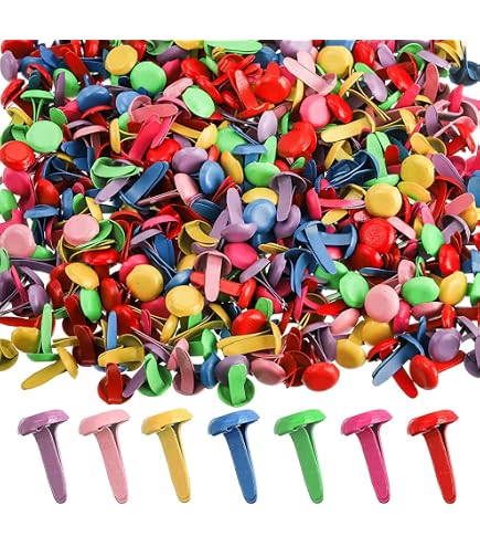 300 Attaches Parisiennes Métalliques Or - Clips Bipodes Tête Ronde Pour Scrapbooking Et DIY