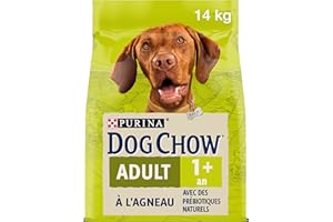 PURINA DOG CHOW | Adulte | Croquettes pour Chien de Grande Taille |Agneau | Lot de 1 | 14 kg | Sac