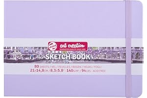 Talens Art Creation - Cuaderno de bocetos (80 hojas, 21 x 14,5 cm), color violeta pastel